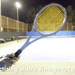Playing with vintage tennis rackets - Arthur Ashe