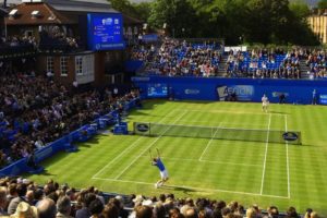 Watching grass court tennis live