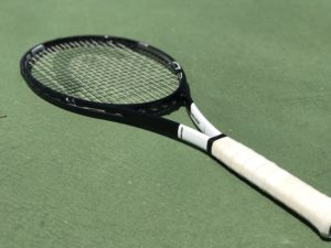 Playing with Novak Djokovic's racquet Playing with Novak Djokovic's Racquet