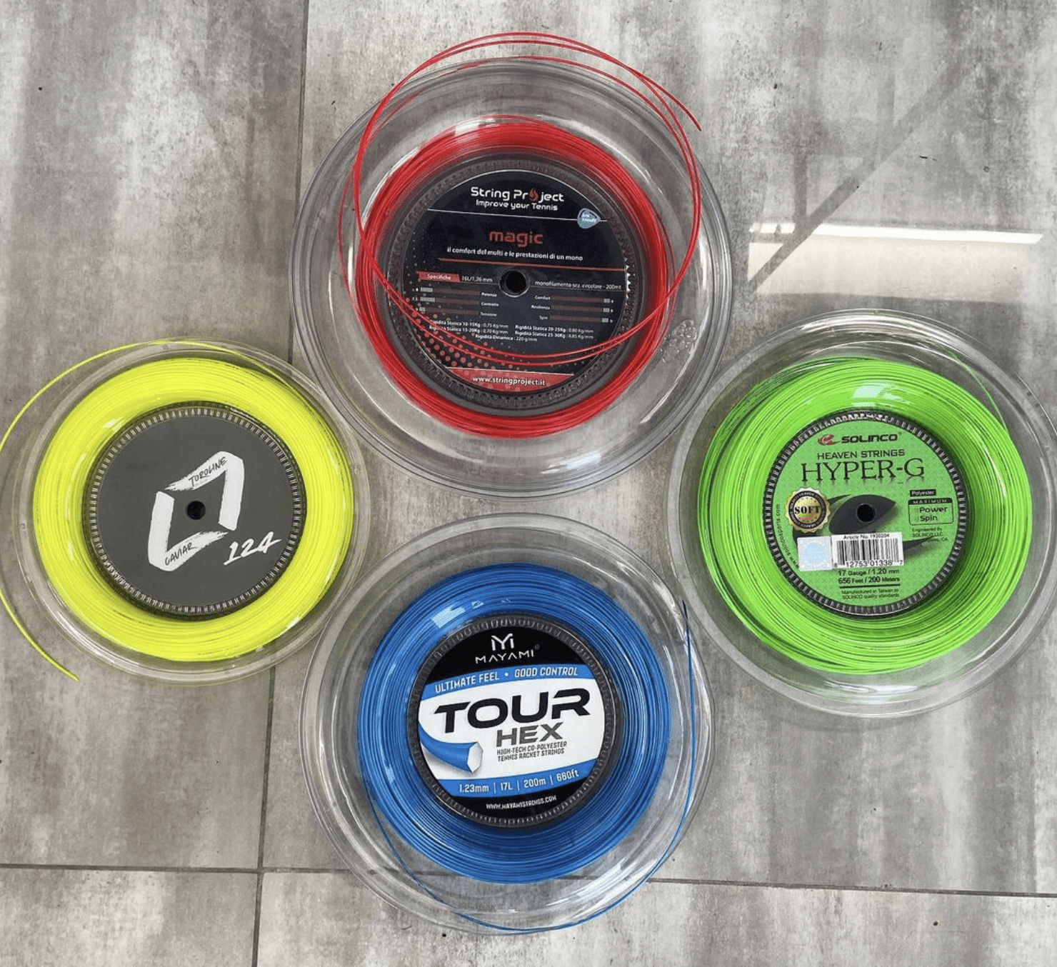 Control Tennis String Solinco Hyper-G Tennis String 4 Sets