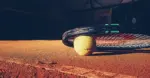 tennis court and ball