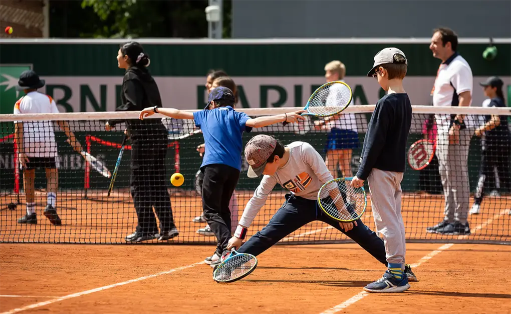 kids playing at roland garros