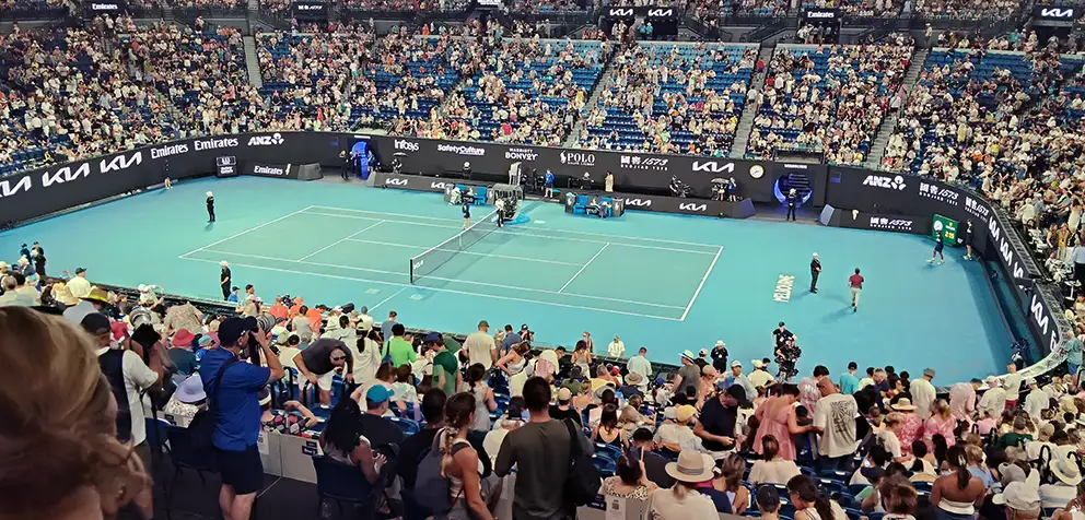 seats in tennis stadium