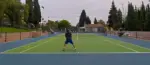 playing tennis
