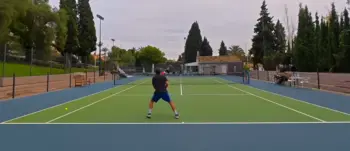 playing tennis