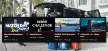 tennis players with youtube channels