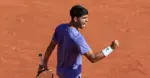 Alcaraz on clay court